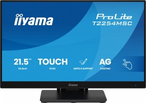 IIYAMA Monitor 21.5 cala T2254MSC-B2AG  POJ.10PKT., IPS, POWŁOKA AG, 300cd, FHD,  HDMI, DP, 2xUSB, 7H