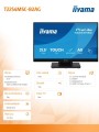 IIYAMA Monitor 21.5 cala T2254MSC-B2AG  POJ.10PKT., IPS, POWŁOKA AG, 300cd, FHD,  HDMI, DP, 2xUSB, 7H