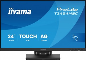 IIYAMA Monitor 24 cale T2454MSC-B3AG 10 PKT. POJ,IPS,HDMI,DP,300cd,FHD,2xUSB,2x2W, 