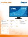 IIYAMA Monitor 24 cale T2454MSC-B3AG 10 PKT. POJ,IPS,HDMI,DP,300cd,FHD,2xUSB,2x2W, 