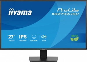 IIYAMA Monitor 27 cali X2792HSU-B1 IPS,FHD,HDMI,DP,120Hz,350cd,4ms,         cienkie ramki, 1500:1, ErP B, USB HUBx2