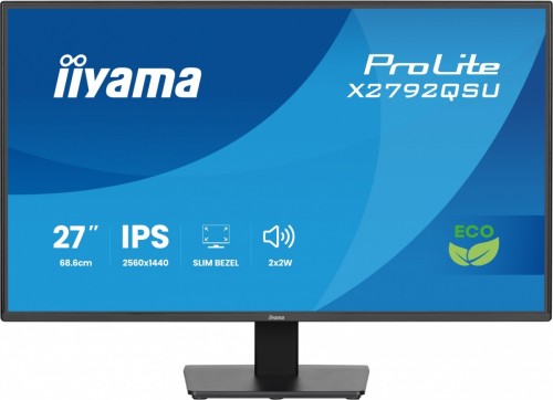 IIYAMA Monitor 27 cali X2792QSU-B1 IPS,QHD,120Hz,HDMI,DP, 350cd,1500:1,      cienkie ramki, 2xUSB 3.2, ErP B 