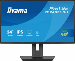 IIYAMA Monitor 24 cali XB2492HSU-B1 IPS,FHD,HDMI,DP,120Hz,300cd,4ms,        cienkie ramki, 1500:1, ErP B, USB HUBx2 