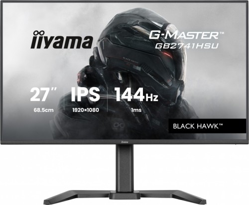 IIYAMA Monitor 27 cali GB2741HSU-B1 IPS,FHD,144Hz,1ms,2xUSB,350cd,HDMI,DP,  HAS (150) PIVOT 