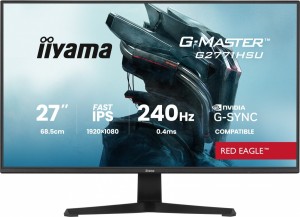 IIYAMA Monitor 27 cali G2771HSU-B1 0.4ms,Fast IPS,1xUSB 3.2, 1xUSB C,      240Hz, DP, 2xHDMI,  Adaptive G-SYNC - 1920 x 1080 @48-240Hz  DisplayPort Only 