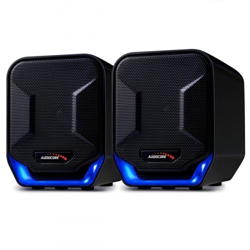 Audiocore Głośniki komputerowe 6W USB AC865B Czarno-niebieskie