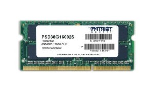 Patriot Pamięć Ultrabook DDR3 SODIMM 8GB 1600GHz 