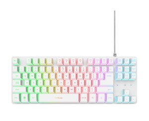 Trust Podświetlana klawiatura gamingowa GTX 833 Thado TKL biała 