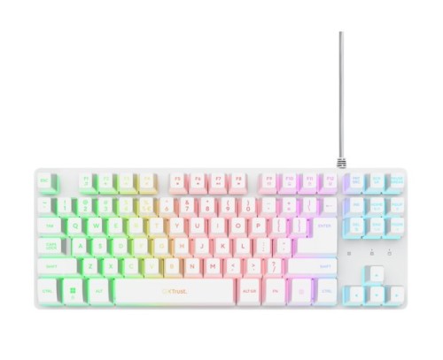 Trust Podświetlana klawiatura gamingowa GTX 833 Thado TKL biała 
