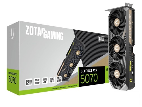 ZOTAC Karta graficzna GeForce RTX 5070 SOLID 12GB GDDR7 192bit 3DP/HDMI DLSS 4 + Gra Pragmata