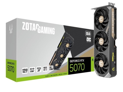 ZOTAC Karta graficzna GeForce RTX 5070 SOLID OC 12GB GDDR7 192bit 3DP/HDMI DLSS 4  + Gra Pragmata