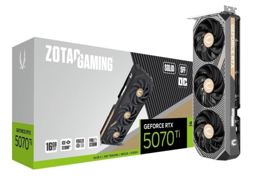 ZOTAC Karta graficzna GeForce RTX 5070 Ti SOLID SFF OC 16GB GDDR7 256bit 3DP/HDMI DLSS 4 + Gra Pragmata