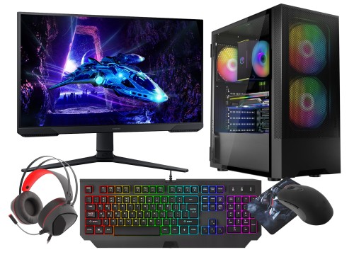 Gaming Set Ryzen 5 5600GT 32GB RX VEGA7 SSD 1TB WiFi W11 24" 180Hz 