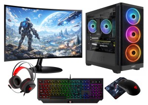 ZESTAW GAMINGOWY G3 RGB Ryzen 5 3600 RX 7600 64GB SSD 1TB WIFI W11 LCD 24''