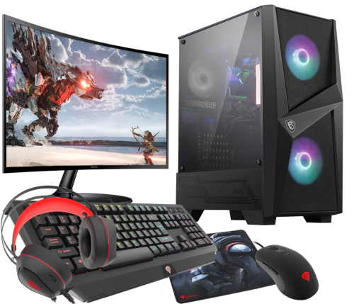 ZESTAW RGB Ryzen 5 3600 RTX 3050 16GB SSD 1TB WIFI W11 LCD 24''