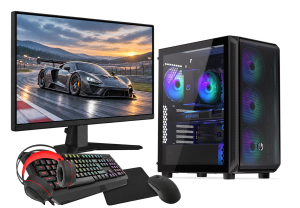 VIST Gaming PC Set AMD Ryzen 5950X RTX 5060 64GB SSD 1TB WiFi W11 LCD 24"